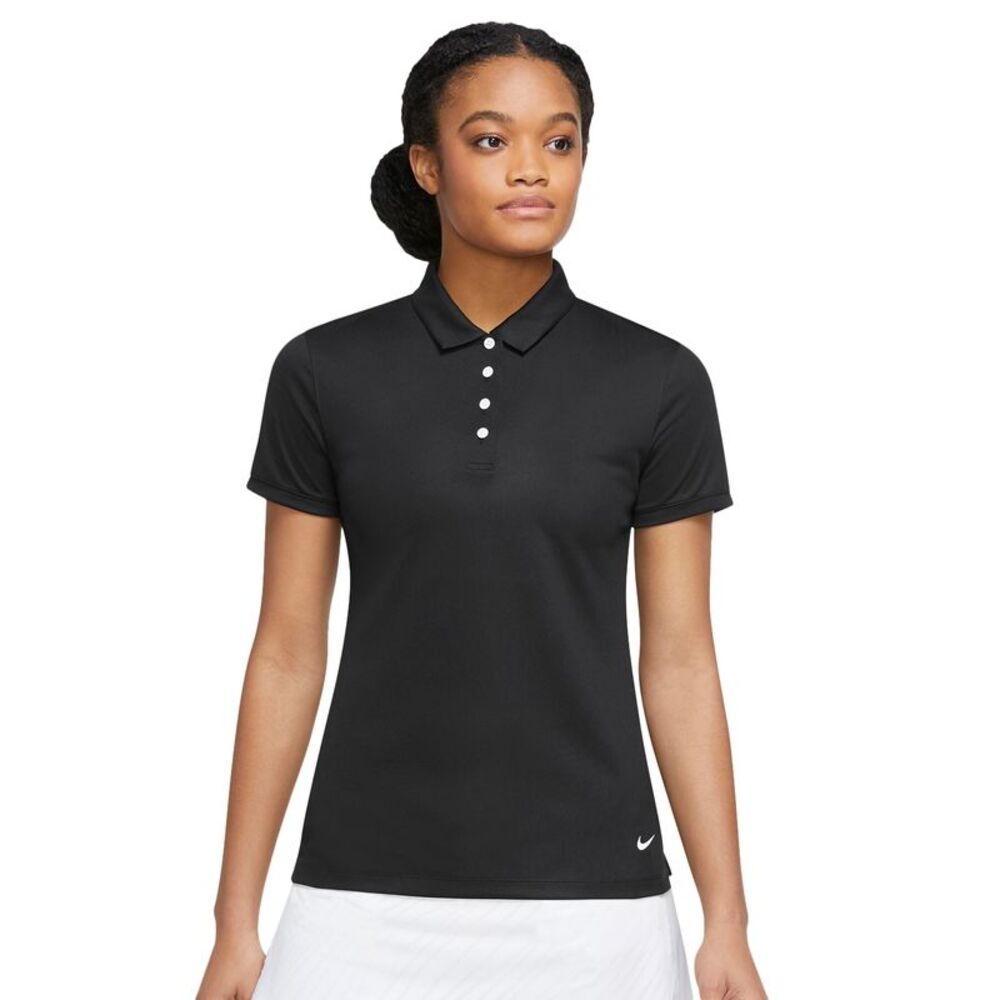 Nike Womens/Ladies Victory Solid Polo Shirt / Black/White